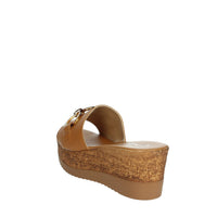 CINZIA SOFT Donna Ciabatte con zeppa IAF53457 Cuoio