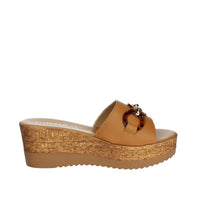CINZIA SOFT Donna Ciabatte con zeppa IAF53457 Cuoio