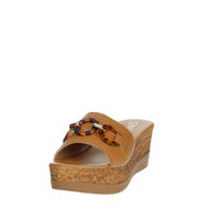 CINZIA SOFT Donna Ciabatte con zeppa IAF53457 Cuoio