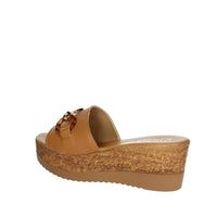 CINZIA SOFT Donna Ciabatte con zeppa IAF53457 Cuoio