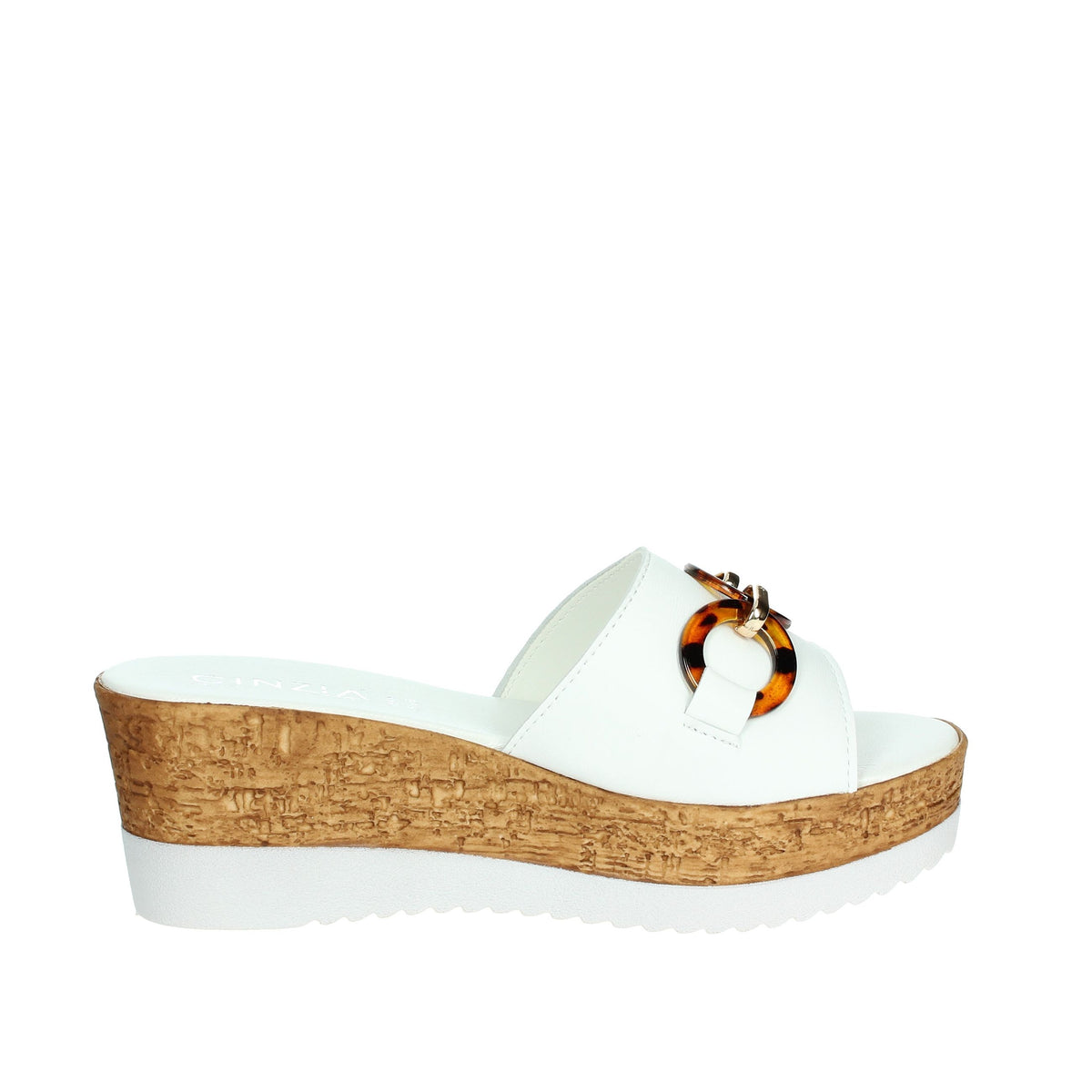 CINZIA SOFT Donna Ciabatte con zeppa IAF53457 Bianco
