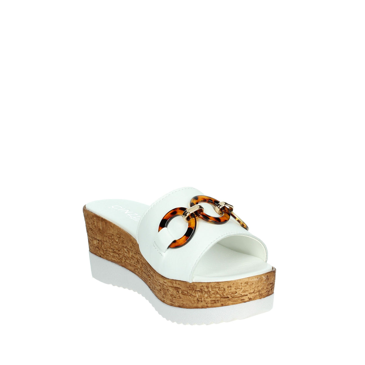 CINZIA SOFT Donna Ciabatte con zeppa IAF53457 Bianco