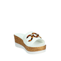 CINZIA SOFT Donna Ciabatte con zeppa IAF53457 Bianco