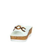 CINZIA SOFT Donna Ciabatte con zeppa IAF53457 Bianco
