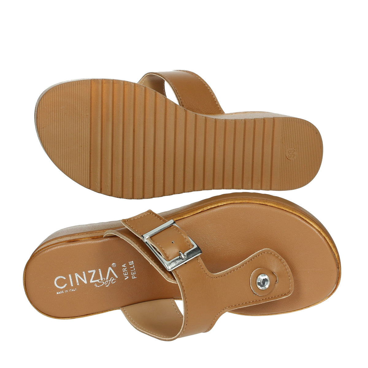 CINZIA SOFT Donna Infradito IAF343477 Cuoio
