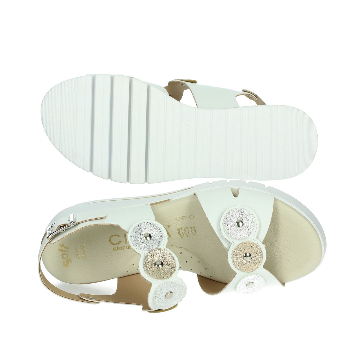 CINZIA SOFT Donna Sandali con zeppa LF023080 Bianco