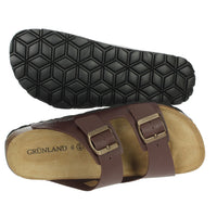 GRUNLAND Uomo Ciabatte basse CB3013-40 Marrone