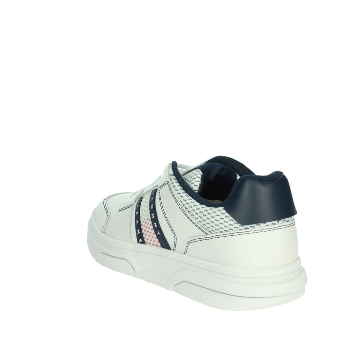 Tommy Hilfiger Uomo Sneakers bassa EM0EM01548 Bianco/Blu