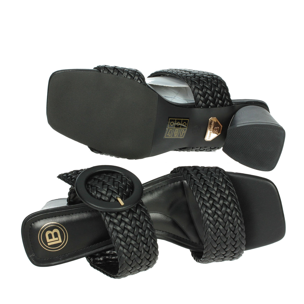 LAURA BIAGIOTTI Donna Ciabatte con tacco 9038 Nero