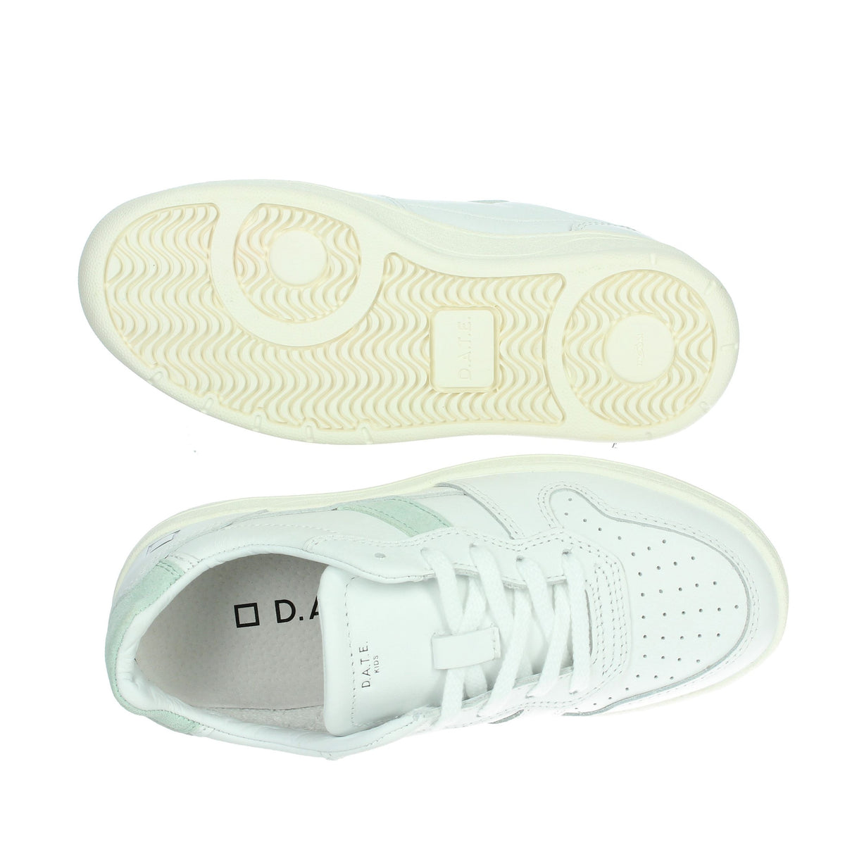 D.A.T.E. Bambine e ragazze Sneakers bassa J401-C2-BA-WW2 Bianco/Verde Acqua