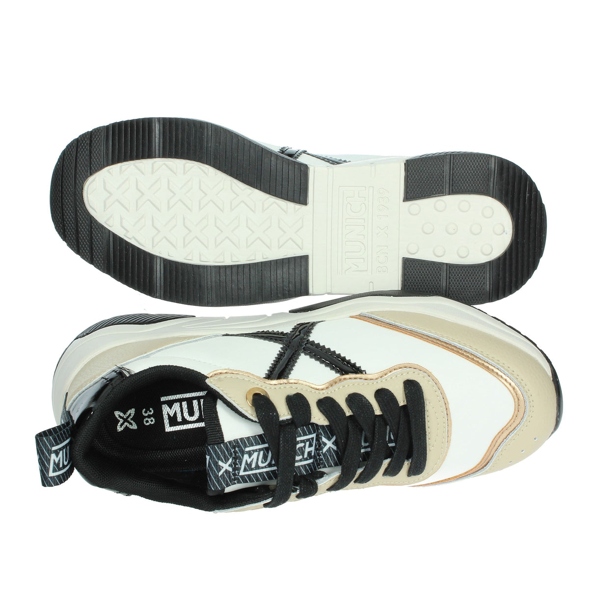 MUNICH Donna Sneakers bassa 8770105 Bianco/Beige
