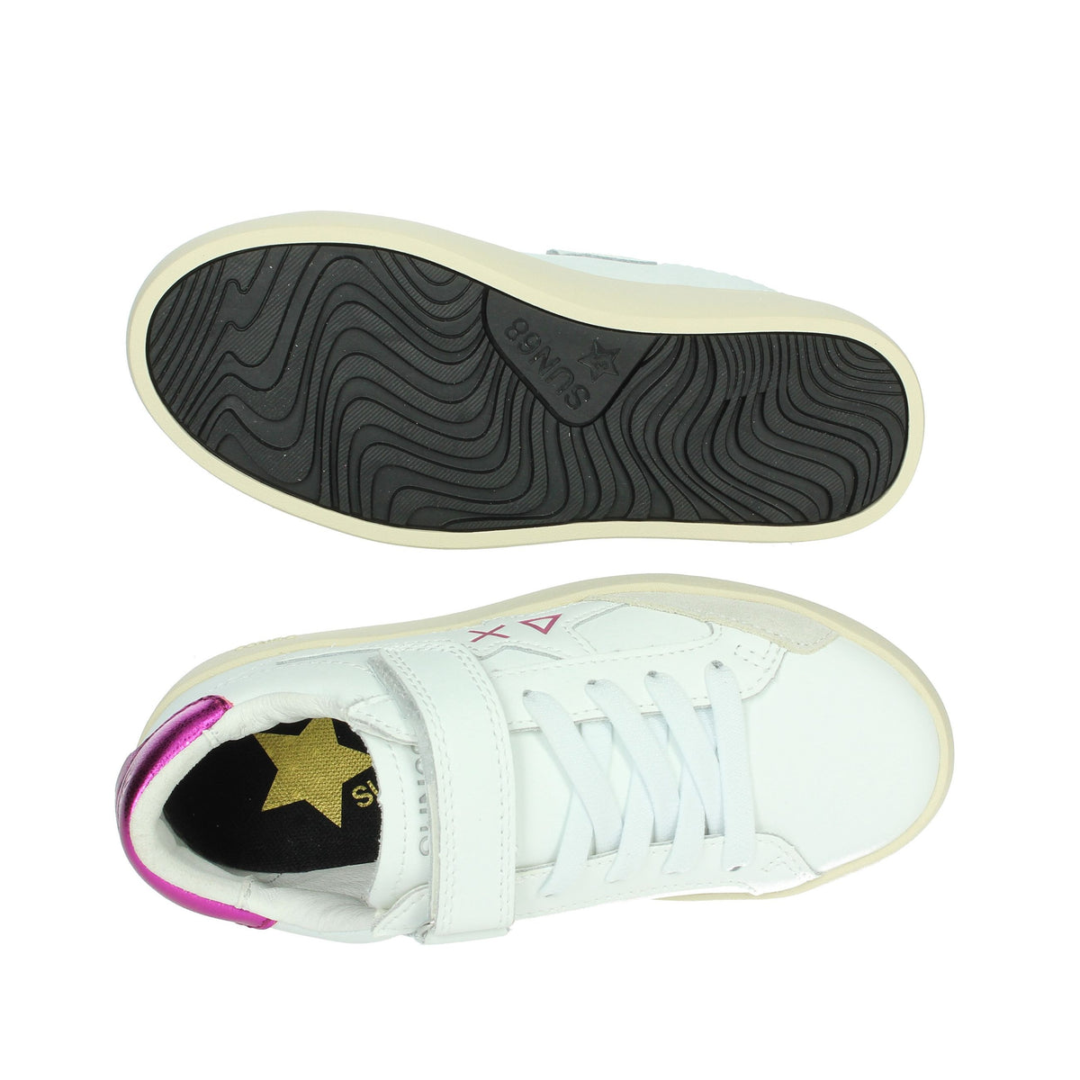 SUN68 Bambine e ragazze Sneakers bassa Z35425K Bianco/Fucsia