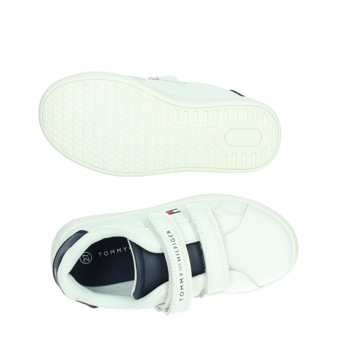 Tommy Hilfiger Bambini e ragazzi Sneakers bassa T1X9-33836-1355 Bianco/Blu