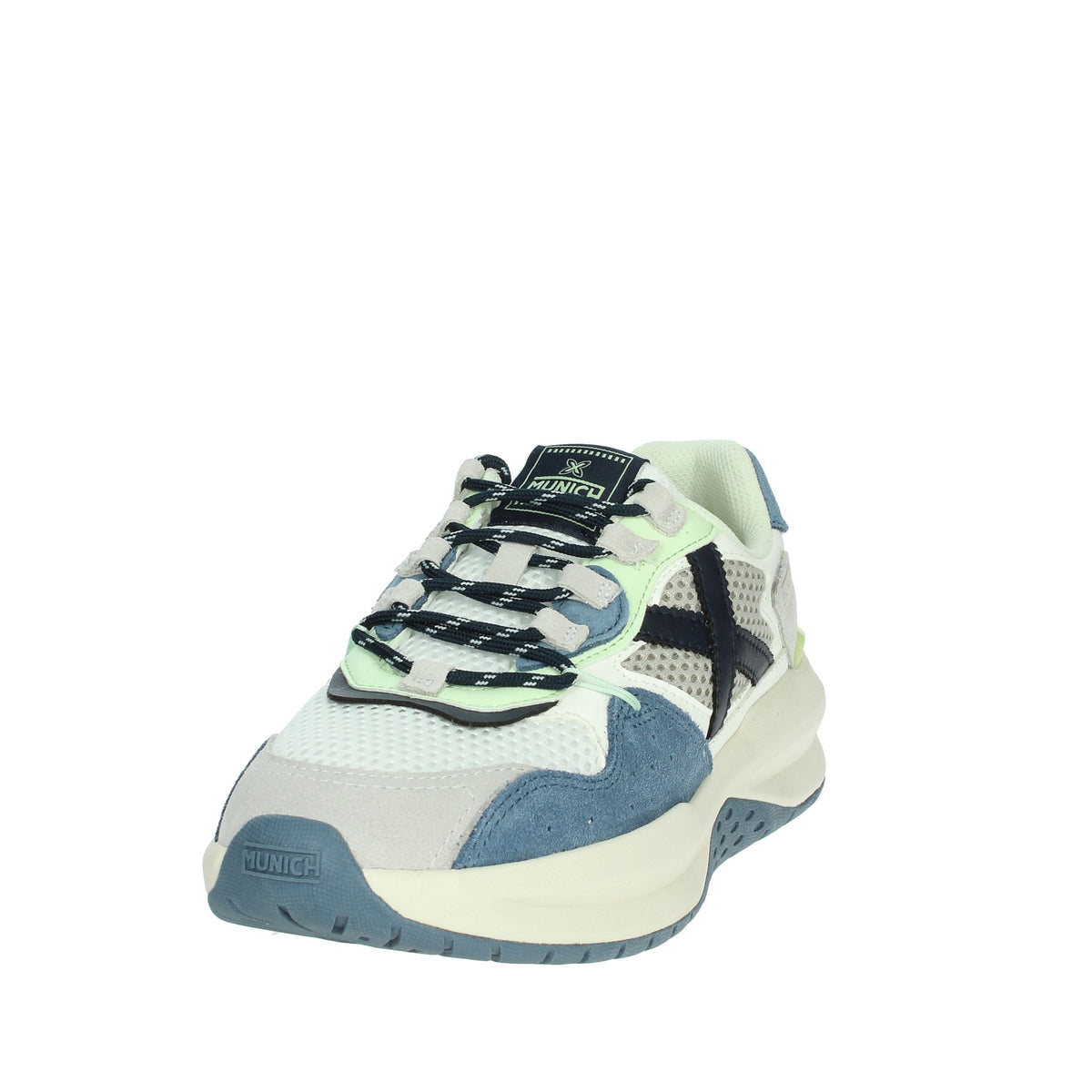 MUNICH Uomo Sneakers bassa 8097005 Bianco/Azzurro