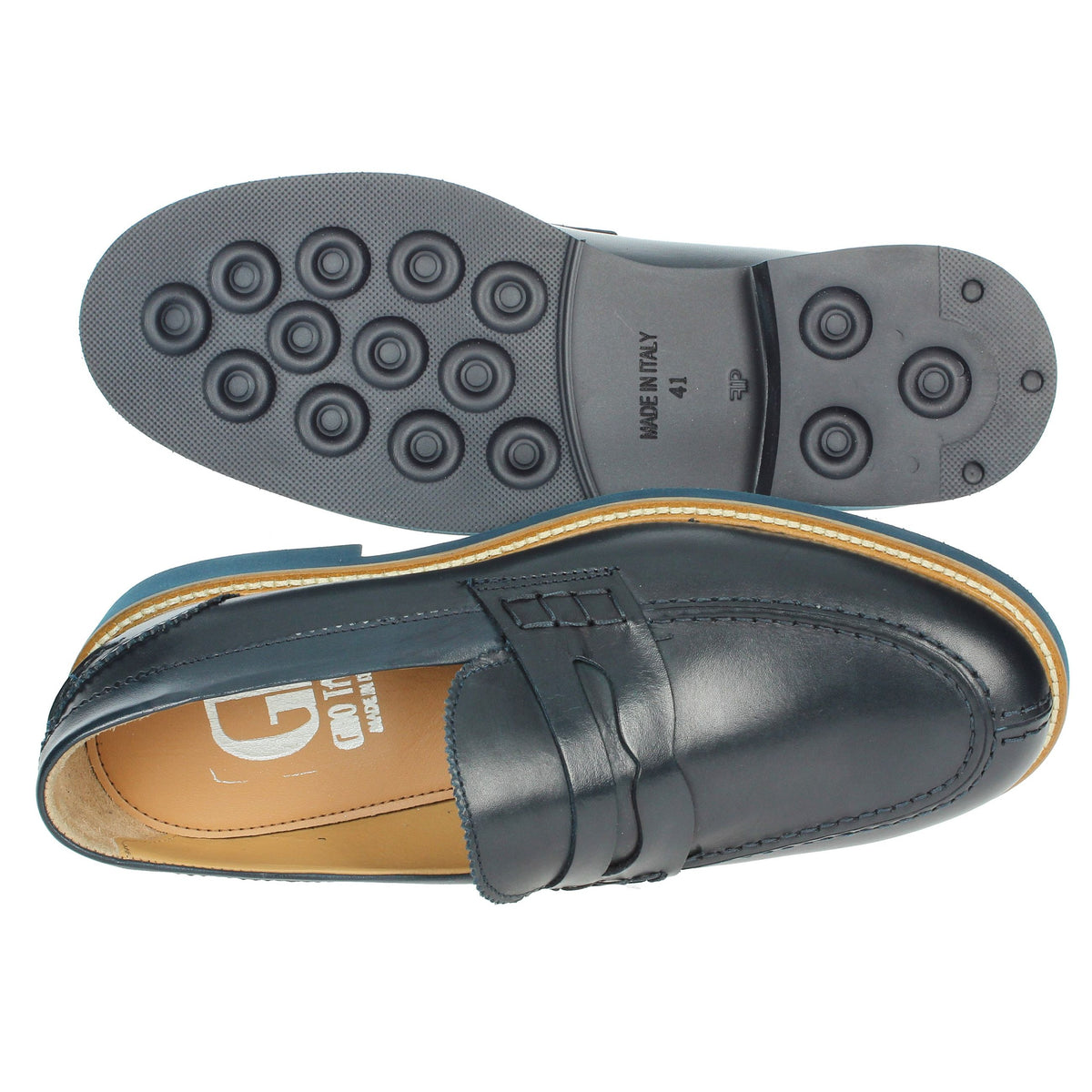 GINO TAGLI Uomo Mocassino 652 MICRO SPAZ Blu