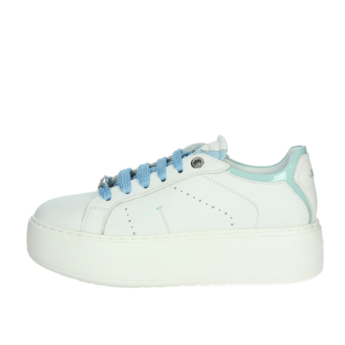 JANET & JANET Donna Sneakers bassa J-004 Bianco/Celeste