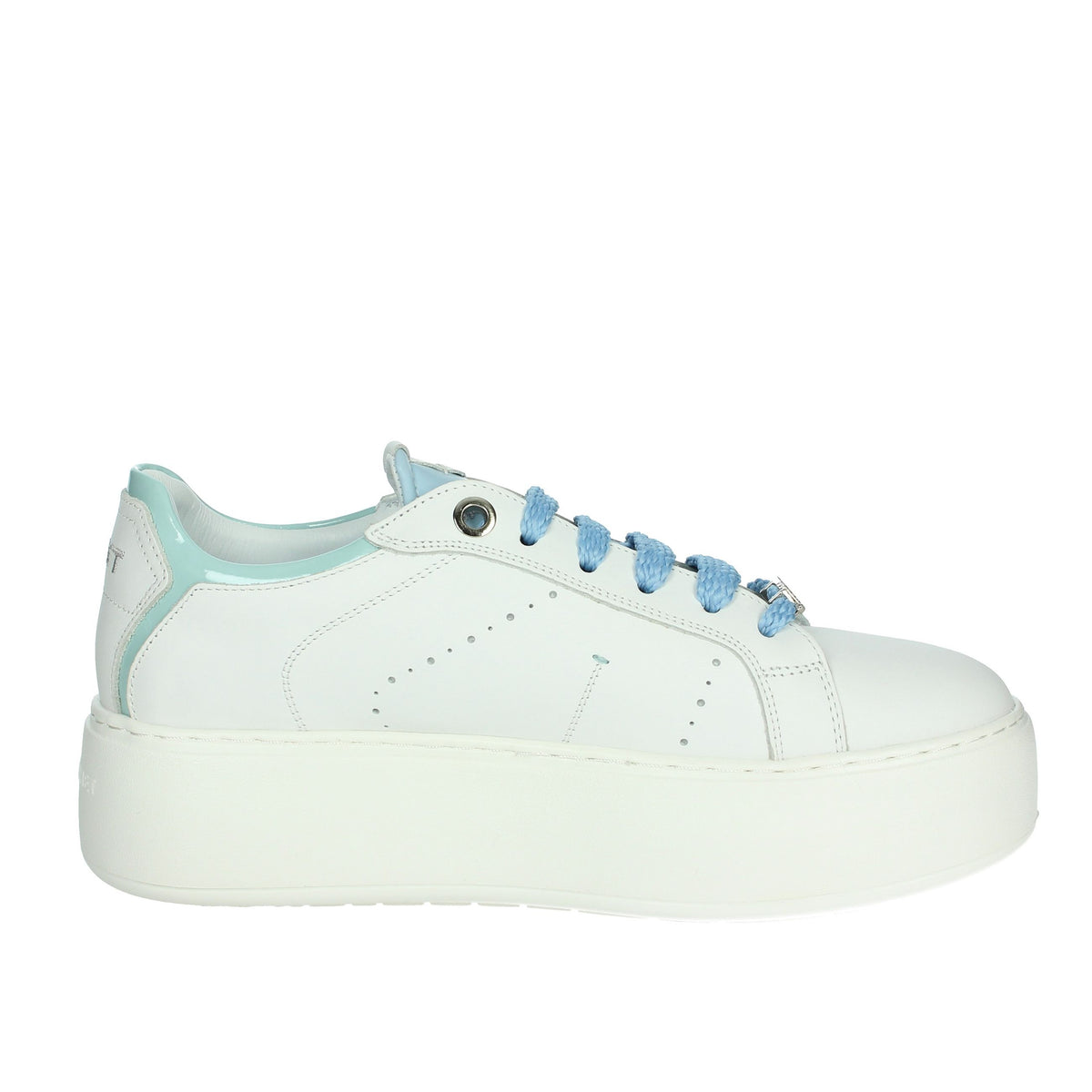 JANET & JANET Donna Sneakers bassa J-004 Bianco/Celeste