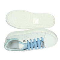 JANET & JANET Donna Sneakers bassa J-004 Bianco/Celeste