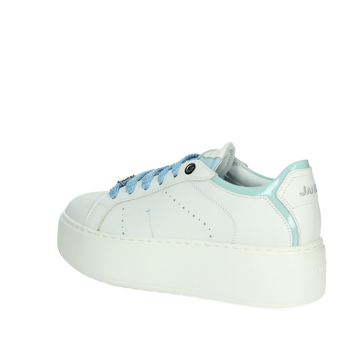 JANET & JANET Donna Sneakers bassa J-004 Bianco/Celeste