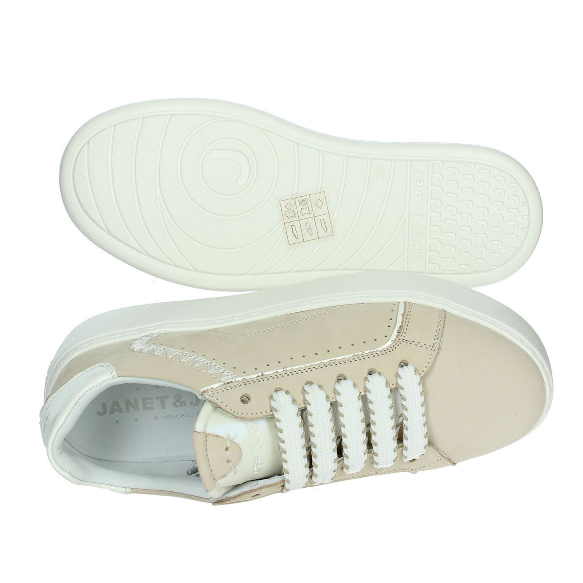 JANET & JANET Donna Sneakers bassa J-002 Beige