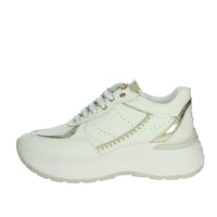 JANET & JANET Donna Sneakers bassa J-060 Bianco/Oro
