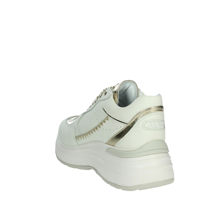 JANET & JANET Donna Sneakers bassa J-060 Bianco/Oro