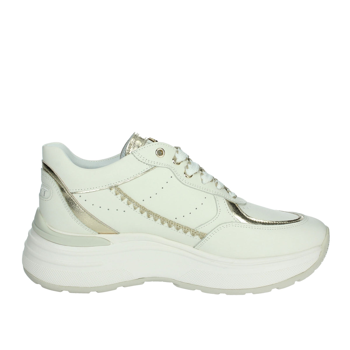 JANET & JANET Donna Sneakers bassa J-060 Bianco/Oro