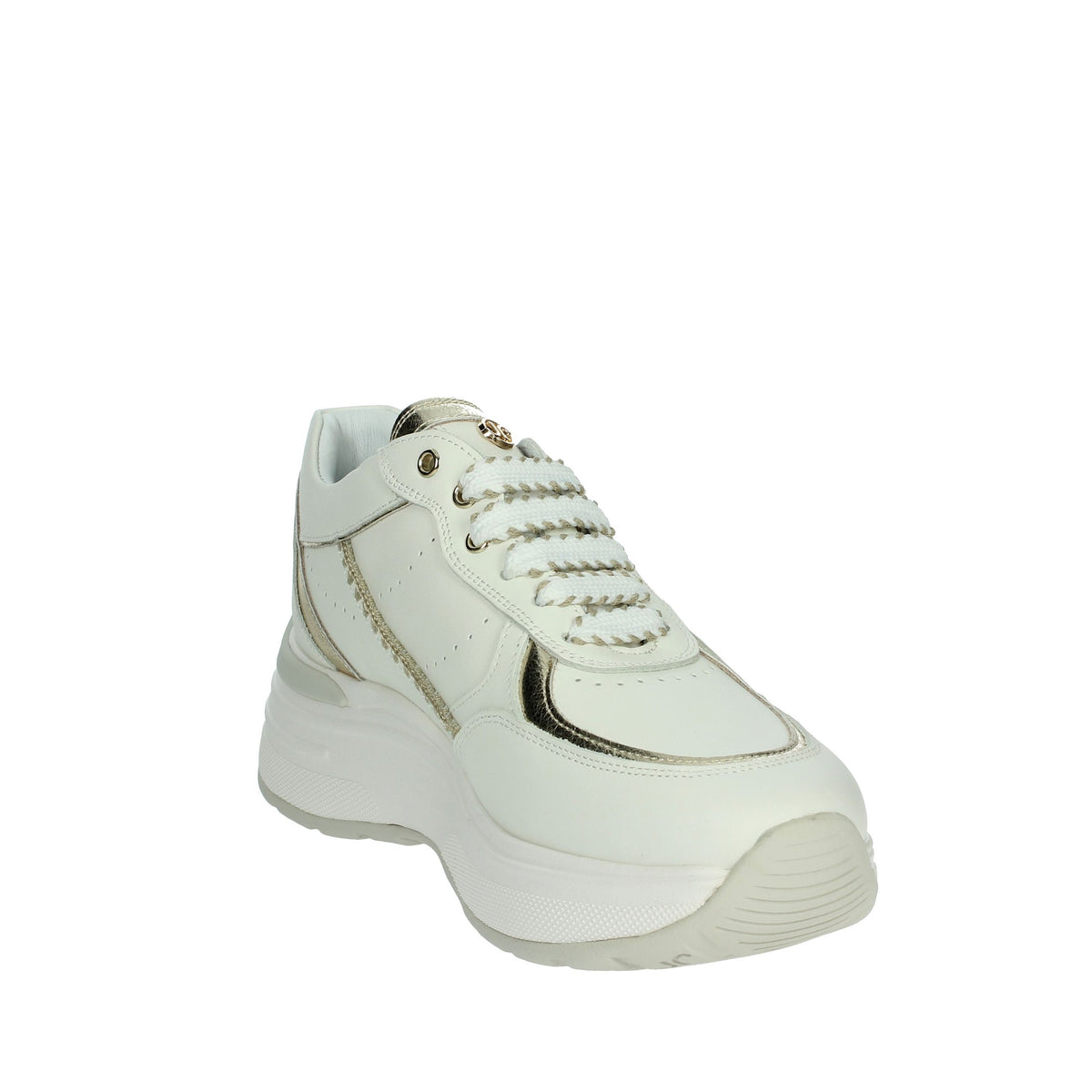 JANET & JANET Donna Sneakers bassa J-060 Bianco/Oro