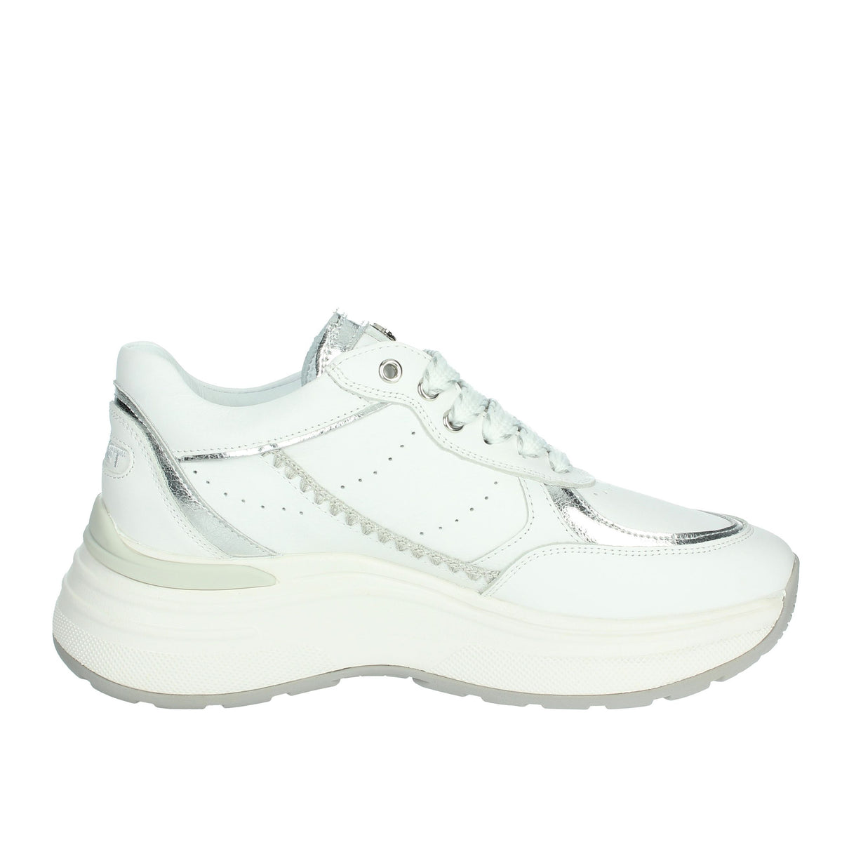 JANET & JANET Donna Sneakers bassa J-060 Bianco/Argento