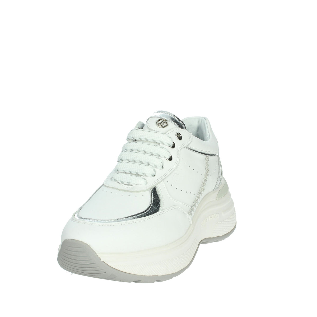 JANET & JANET Donna Sneakers bassa J-060 Bianco/Argento