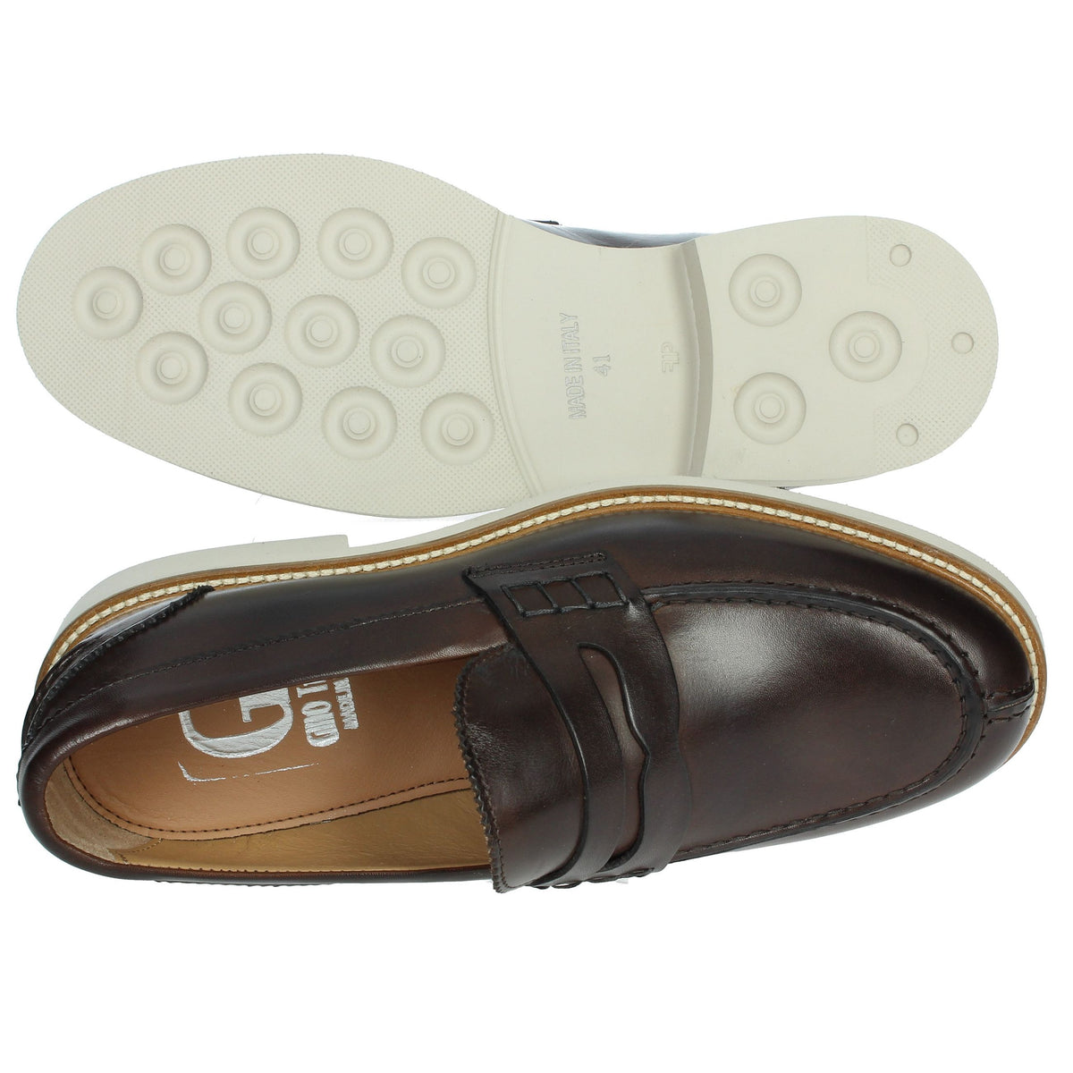 GINO TAGLI Uomo Mocassino 652 MICRO SPAZ Marrone
