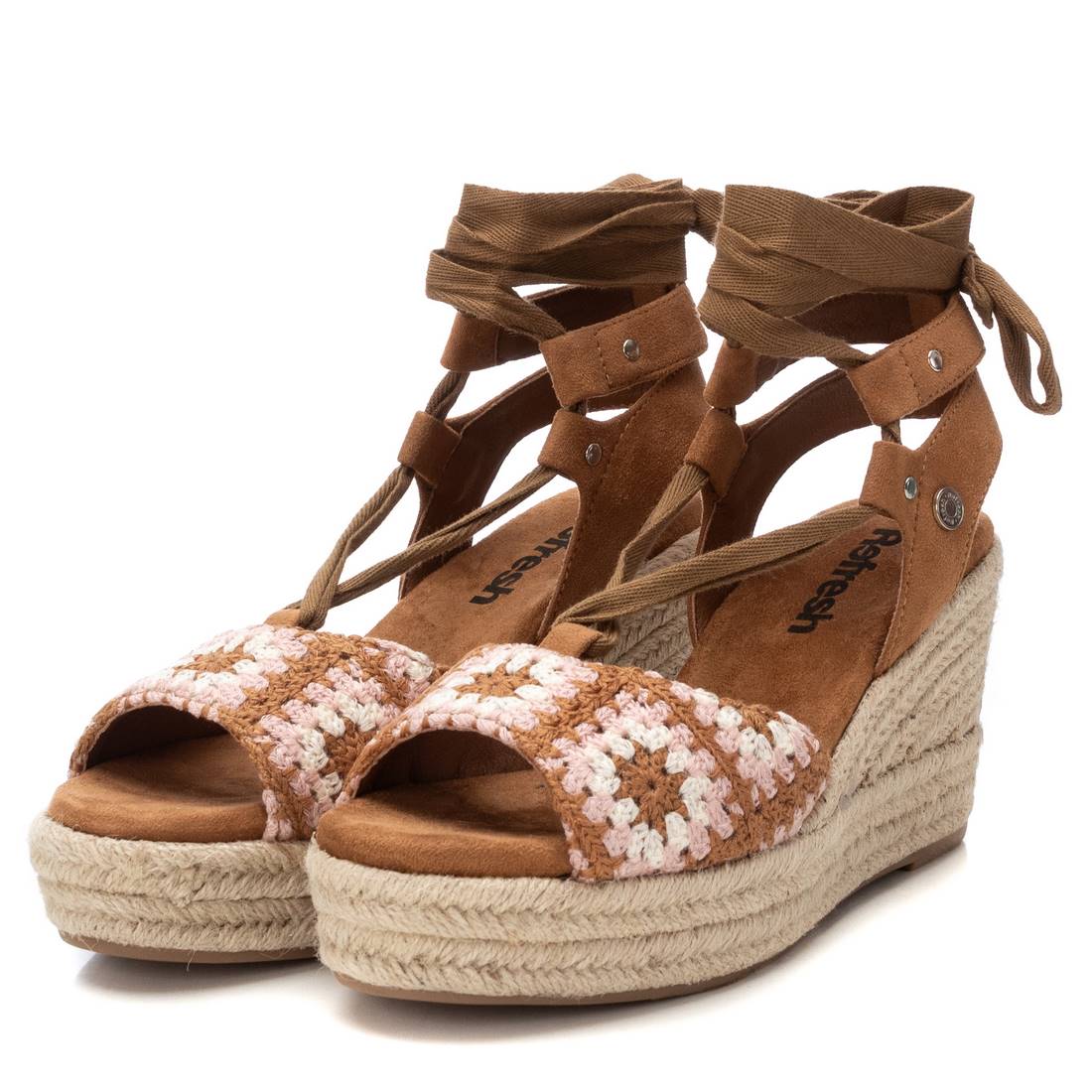 REFRESH Donna Sandali con zeppa 172792 Cuoio