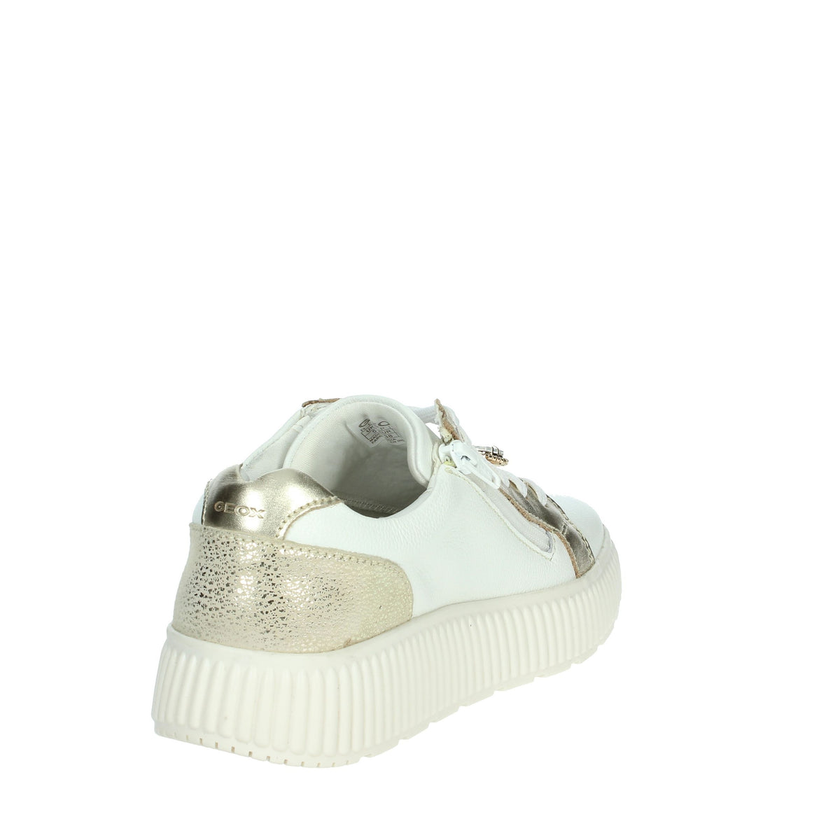 GEOX Donna Sneakers bassa D46XFG 046JS Bianco/Oro
