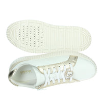 GEOX Donna Sneakers bassa D46XFG 046JS Bianco/Oro
