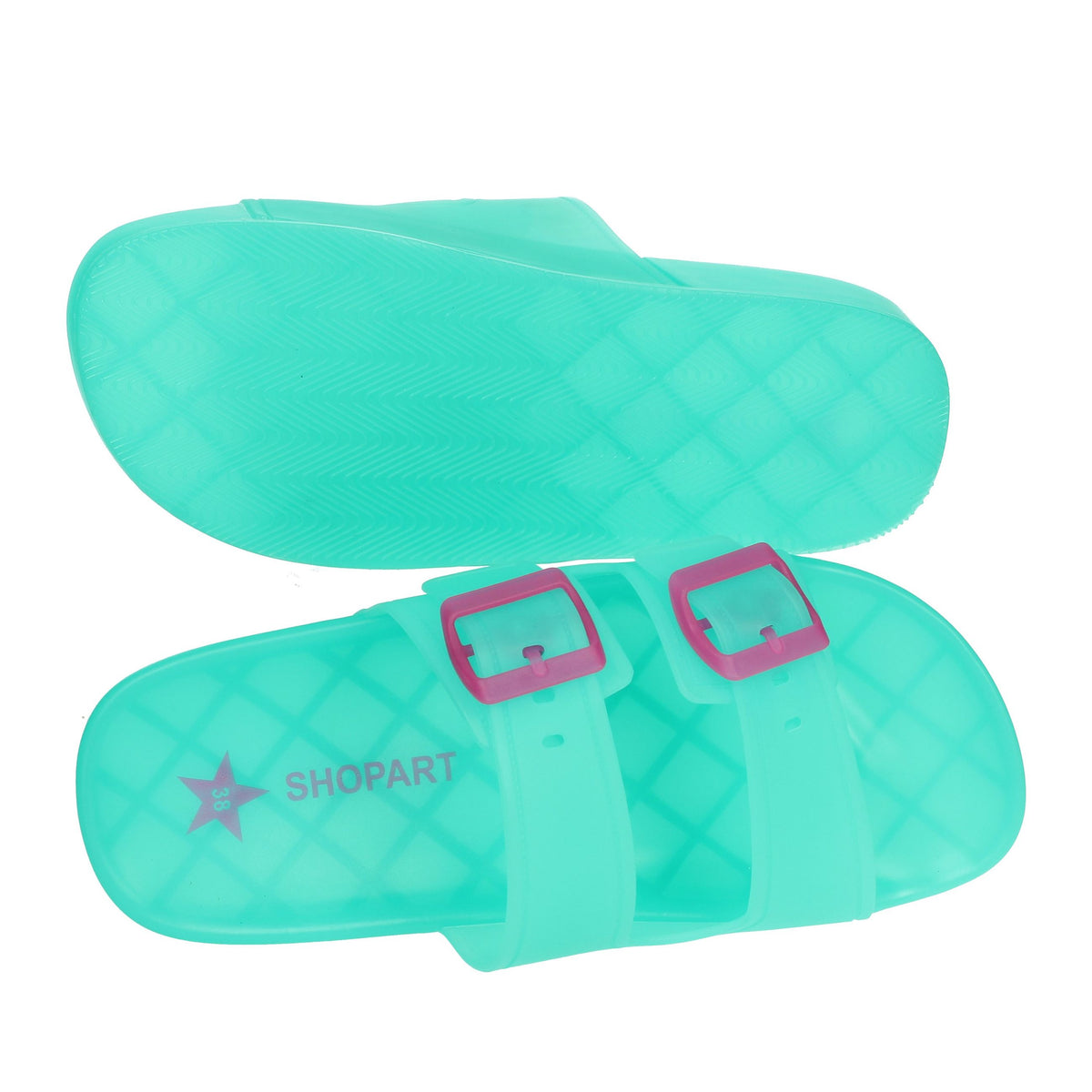 Shop Art Donna Ciabatte basse SASS240762 Verde Acqua