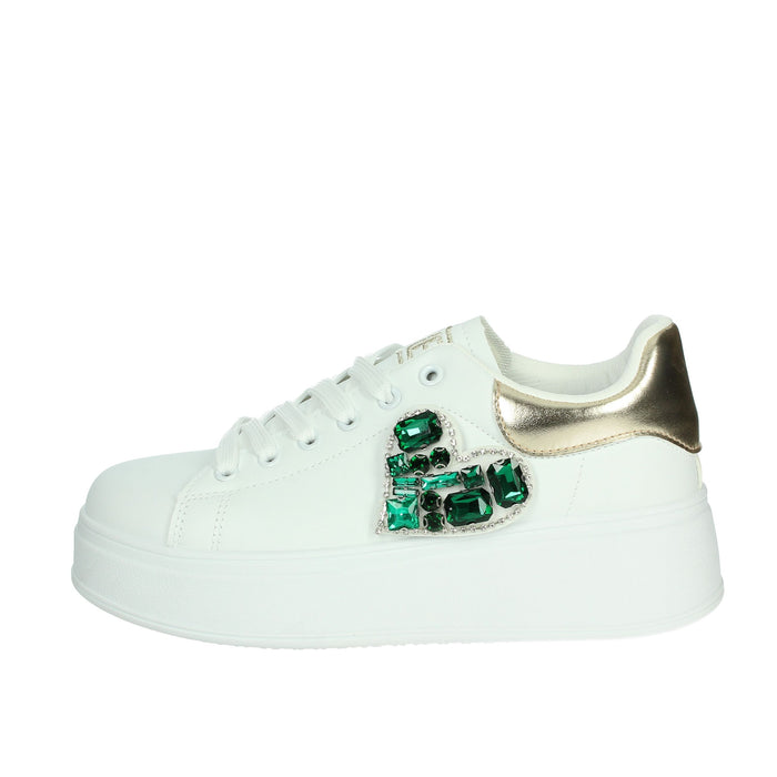 LAURA BIAGIOTTI Donna Sneakers bassa 8925 Bianco/Verde
