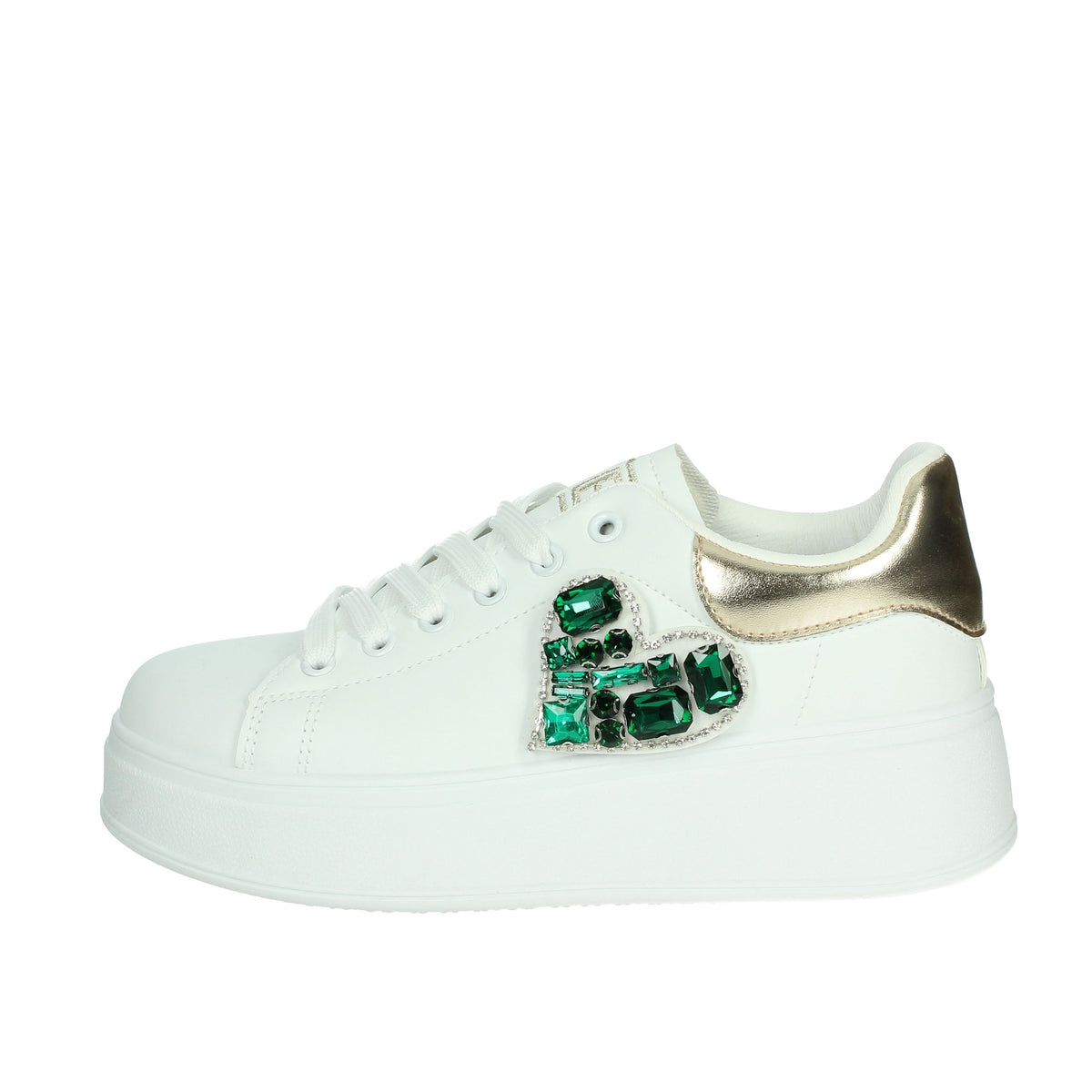 LAURA BIAGIOTTI Donna Sneakers bassa 8925 Bianco/Verde