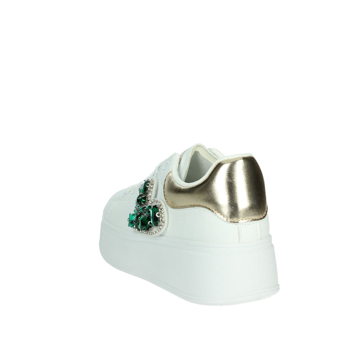 LAURA BIAGIOTTI Donna Sneakers bassa 8925 Bianco/Verde