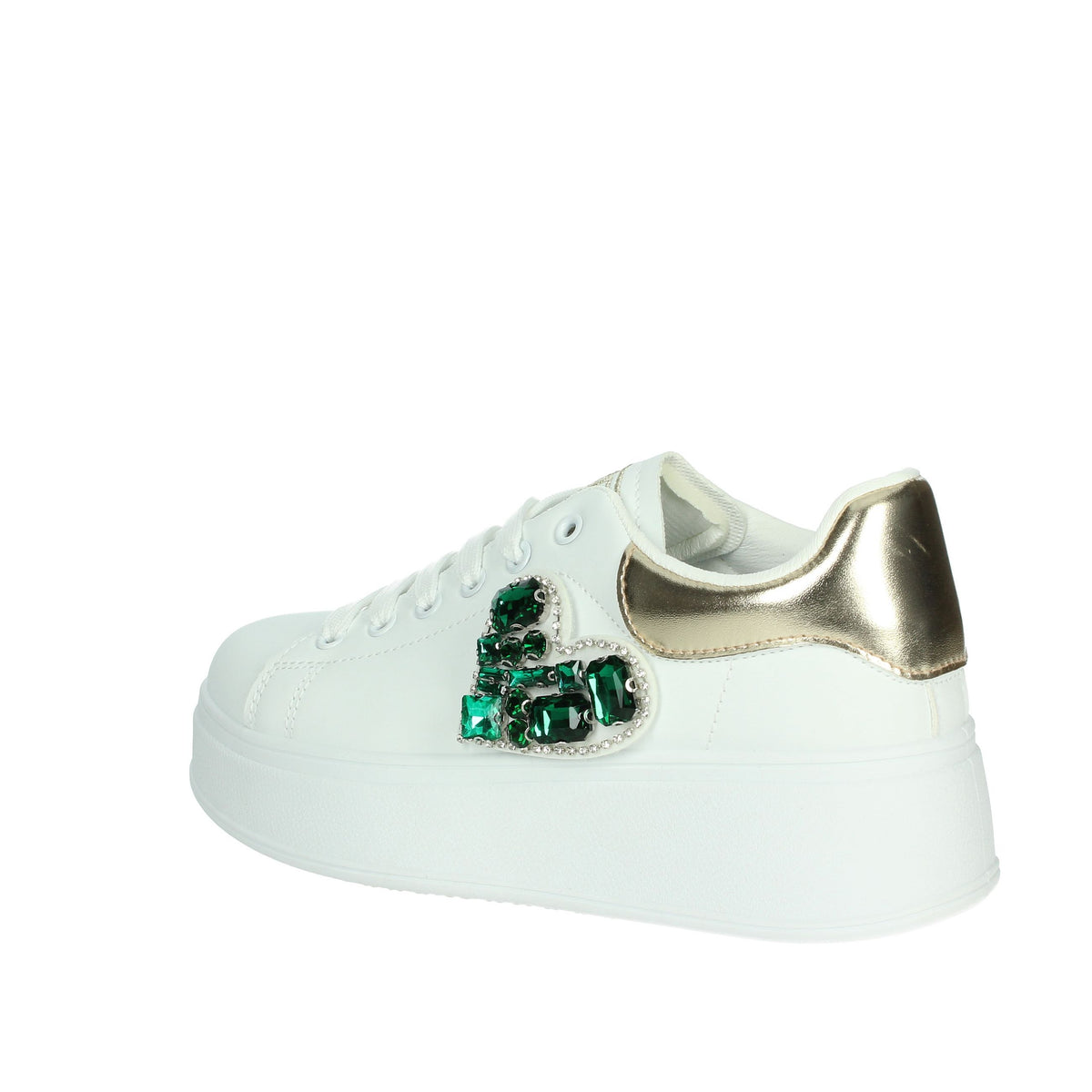 LAURA BIAGIOTTI Donna Sneakers bassa 8925 Bianco/Verde