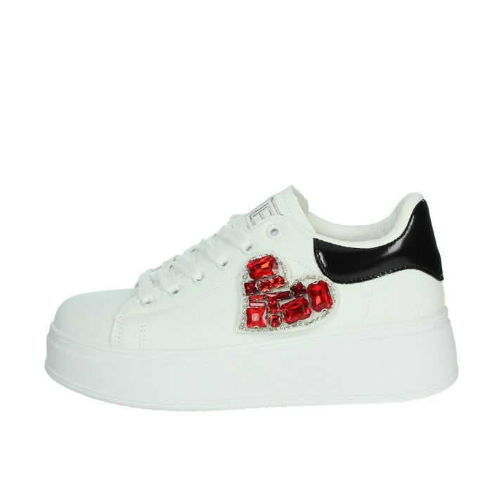 LAURA BIAGIOTTI Donna Sneakers bassa 8925 Bianco/Rosso