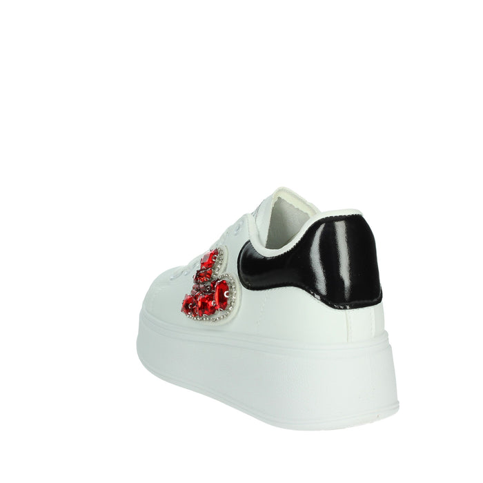 LAURA BIAGIOTTI Donna Sneakers bassa 8925 Bianco/Rosso