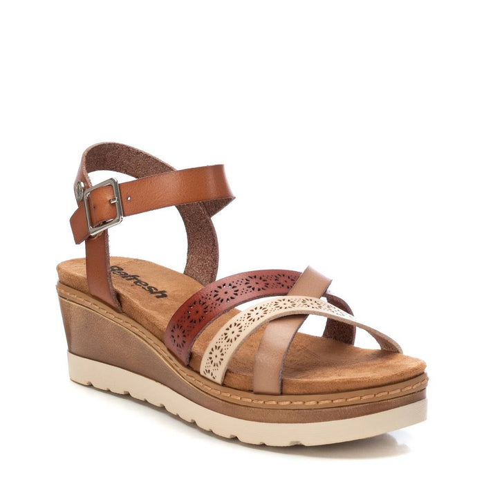 REFRESH Donna Sandali con zeppa 172682 Cuoio