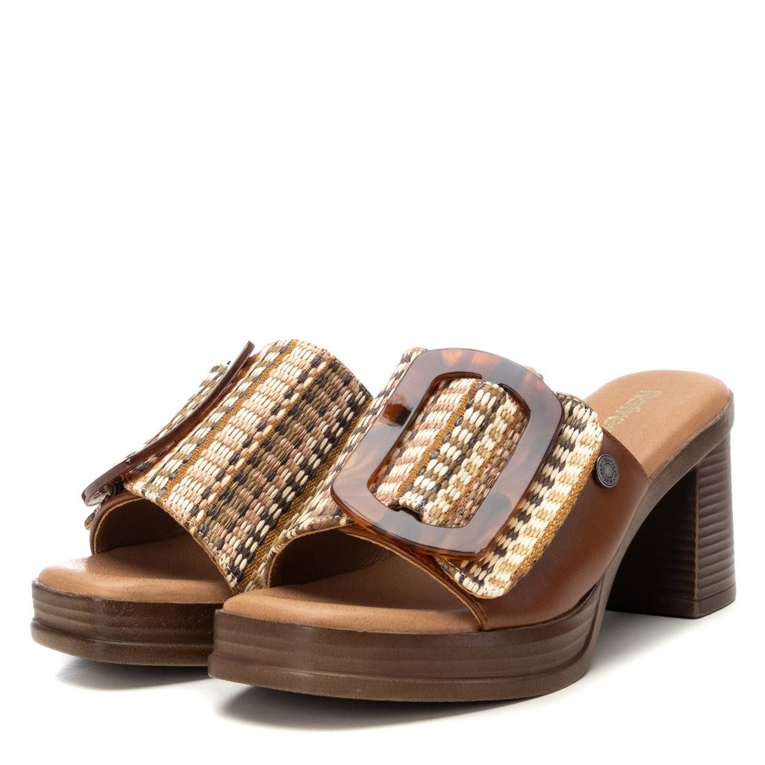 REFRESH Donna Ciabatte con tacco 172522 Cuoio