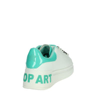Shop Art Donna Sneakers bassa SASS240703 Bianco/Verde Acqua