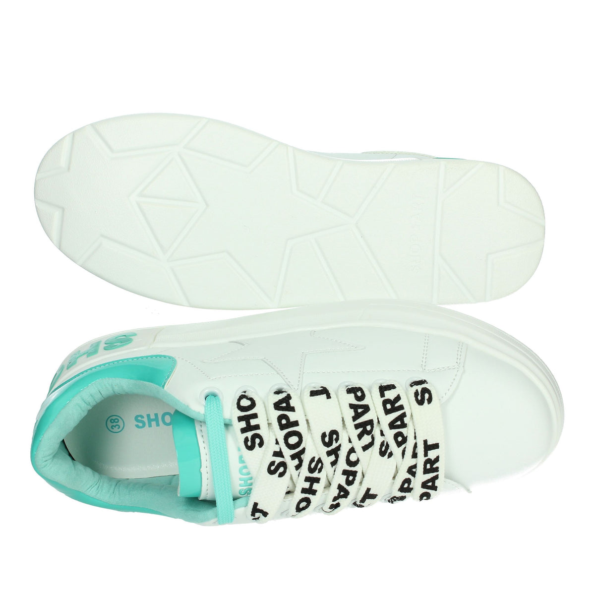 Shop Art Donna Sneakers bassa SASS240703 Bianco/Verde Acqua