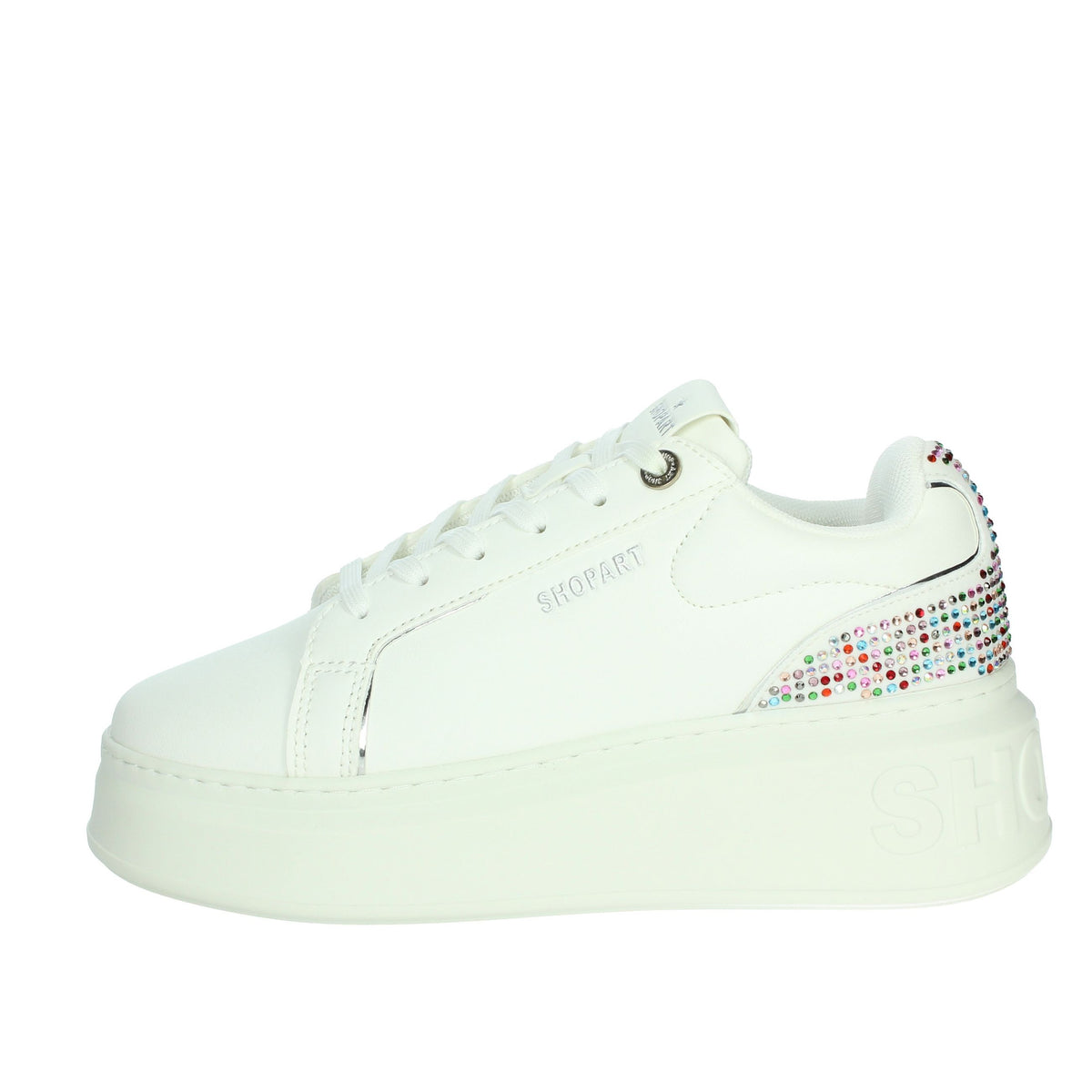 Shop Art Donna Sneakers bassa SASS240721 Bianco/Argento