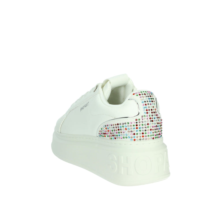 Shop Art Donna Sneakers bassa SASS240721 Bianco/Argento