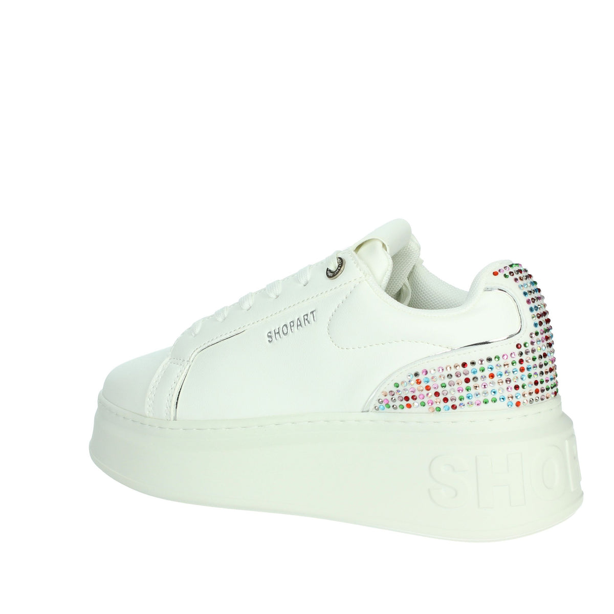 Shop Art Donna Sneakers bassa SASS240721 Bianco/Argento