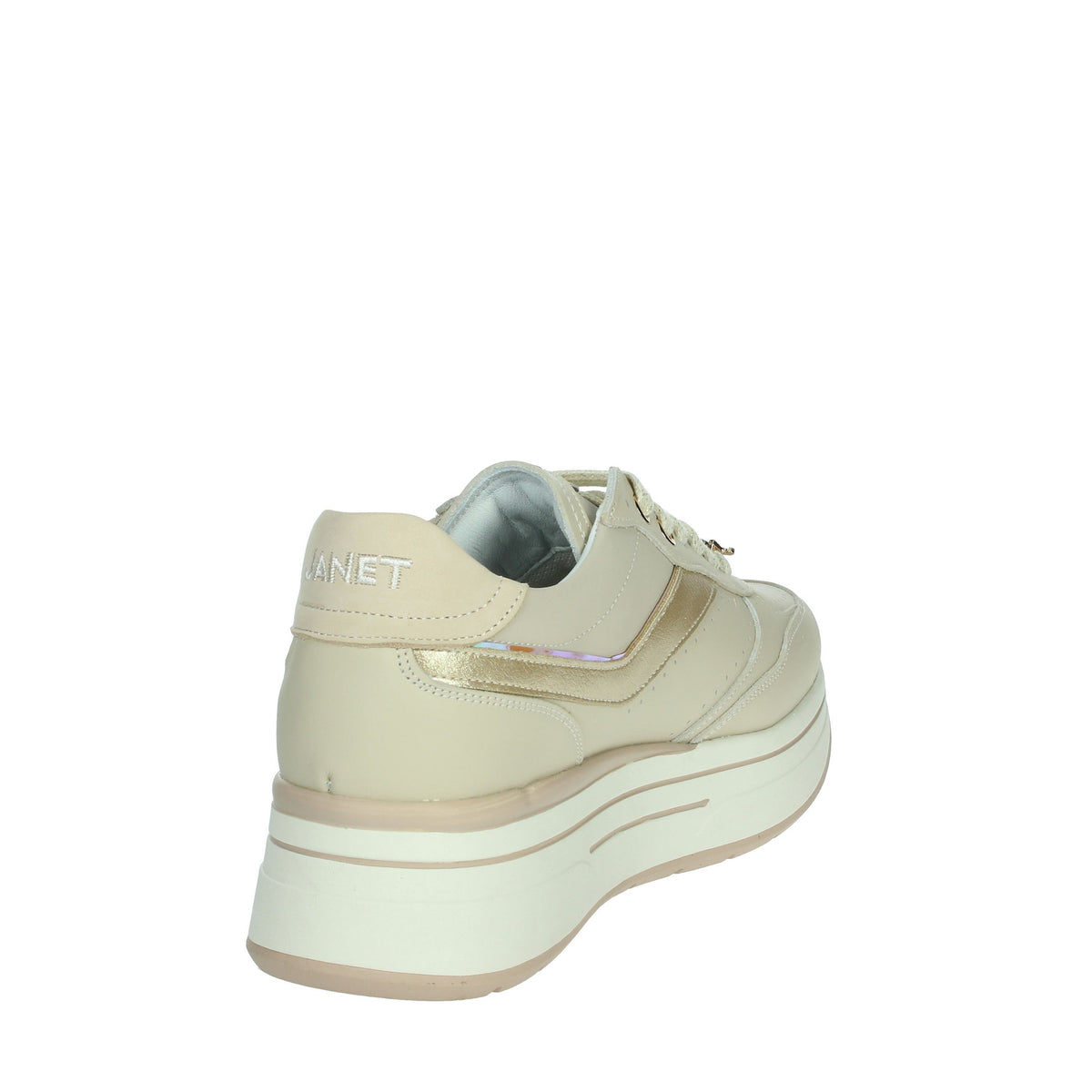 JANET & JANET Donna Sneakers bassa J-020 Beige/Oro