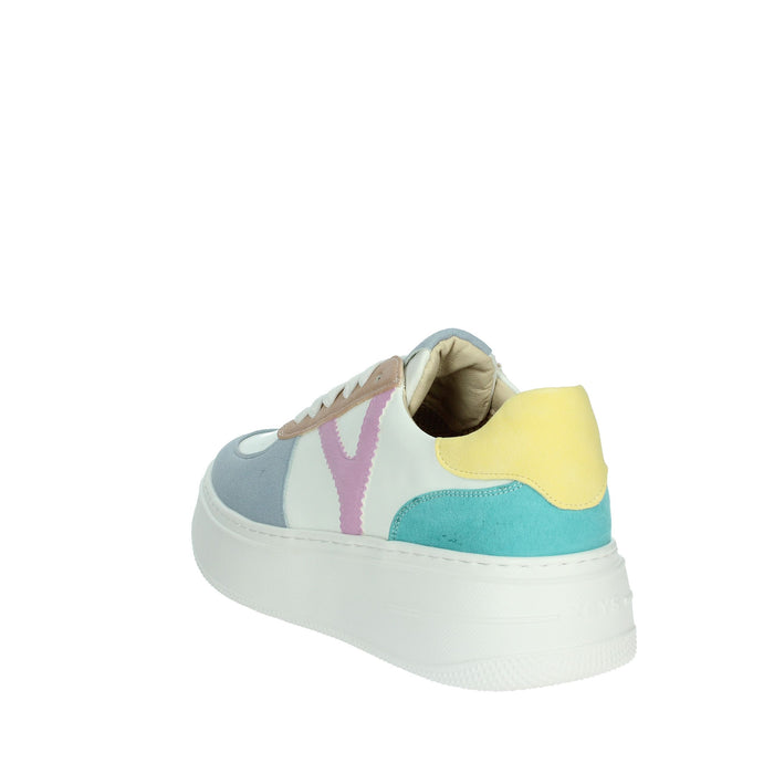 KEYS Donna Sneakers bassa K-10525 Bianco/Celeste